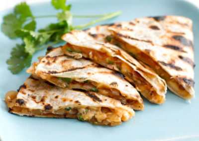 Grilled Barbeque Onion and Smoked Gouda Quesadillas